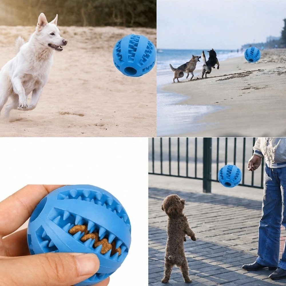 Rubber Dog Chew Ball Multiple  - огляд і ціна Rubber Treat Dispensing Dog Toy