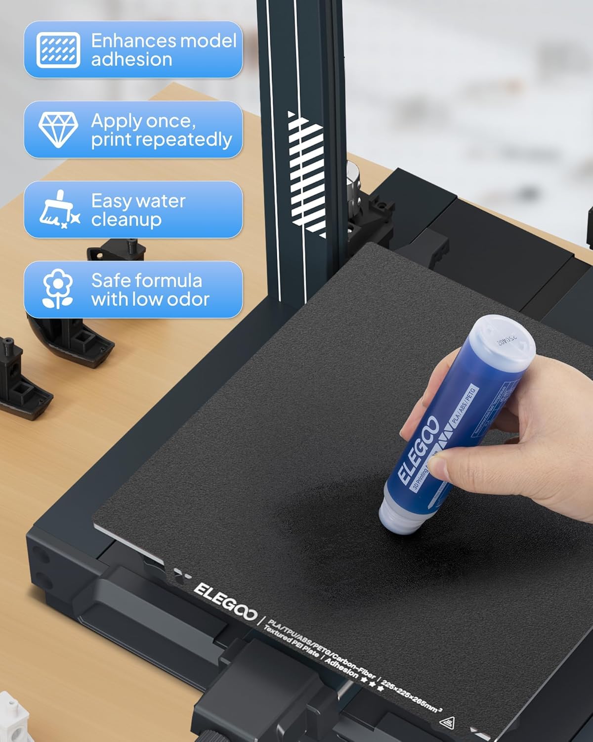 ELEGOO 3D Printer Adhesive Glu - огляд і ціна Pet Beds